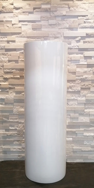 Pot fibre de verre cylindrique BLANC 26x112cm