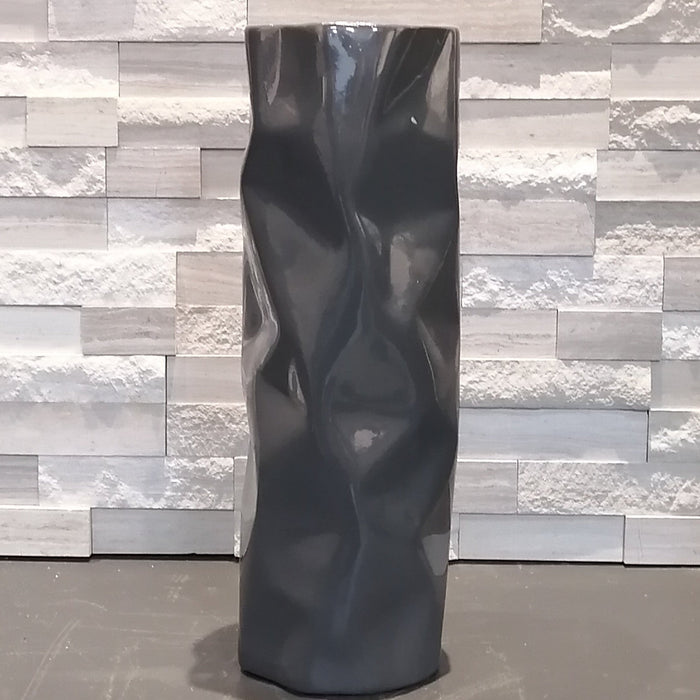 VASE BOSSÉ Gris Lustré 13x13x38